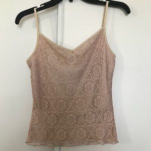 Tan Lace crop top